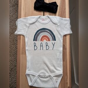 NWOT Rainbow Baby Onesie
